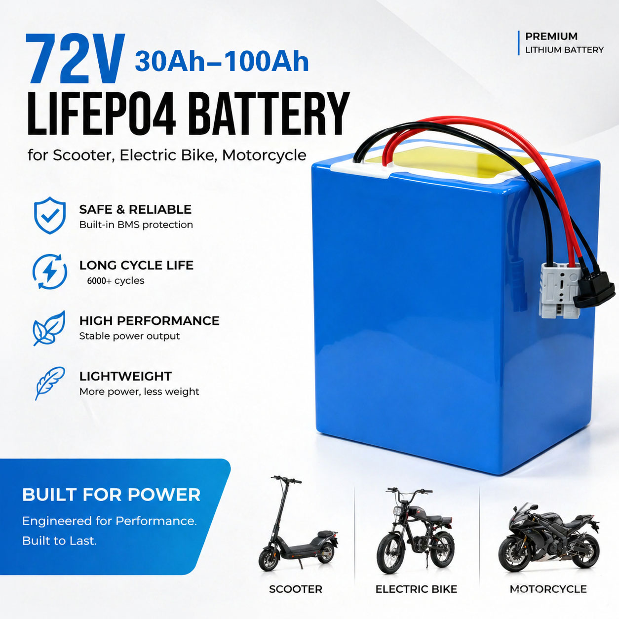 72V 60Ah Lifepo4 Battery Pack - Lityum LiFePO4 72V 50Ah 60Ah 40Ah