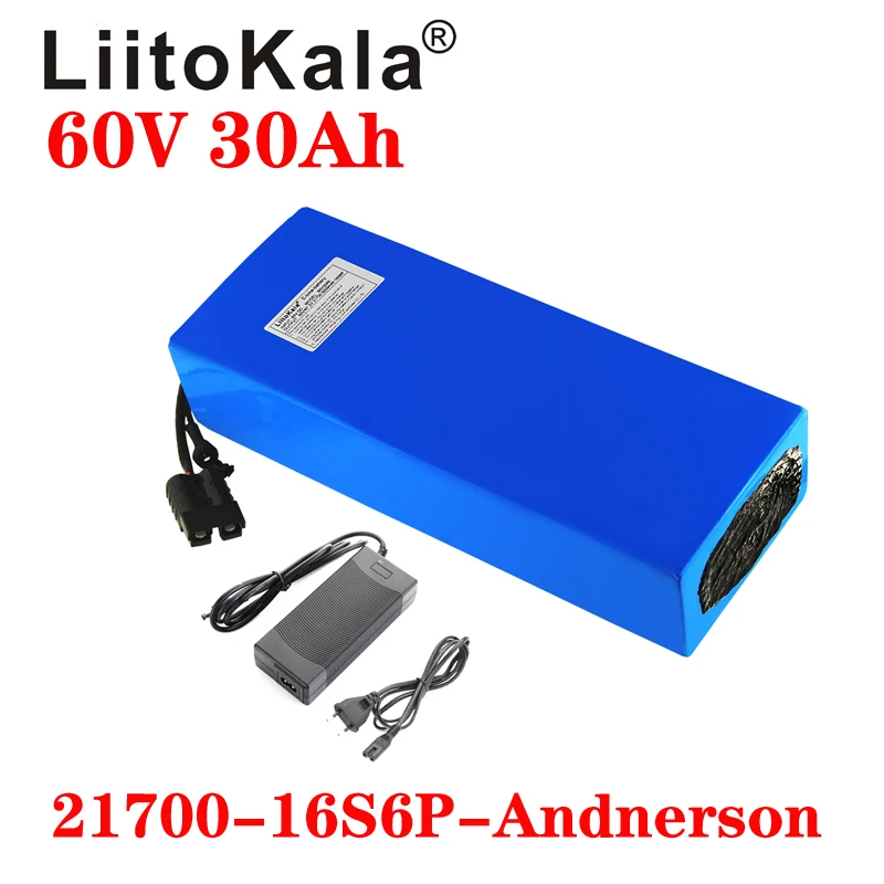 60V 30Ah Electric Scooter Battery - LiitoKala 60V 30ah 16S6P elektrikli Scooter