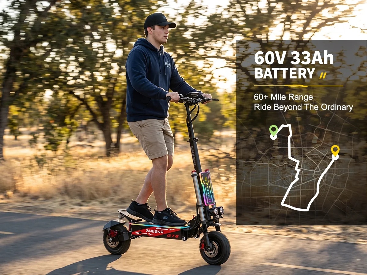 ONECNA NEW GT8PRO Yetişkin Ele - 60V 5600W Dual Motor Electric Scooter incelemesi ve fiyatı