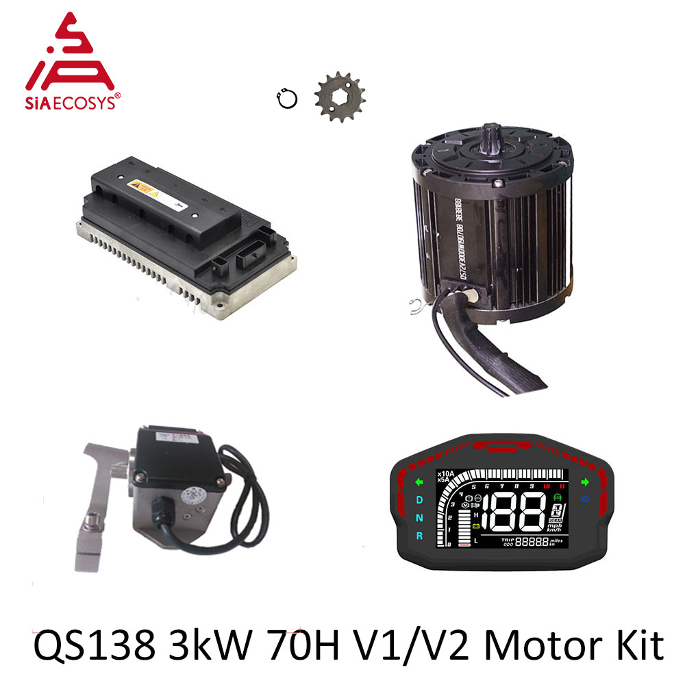 QSMOTOR QS138 3000W 72V Orta T - Mid Drive Motor Kit 72V 3000W incelemesi ve fiyatı