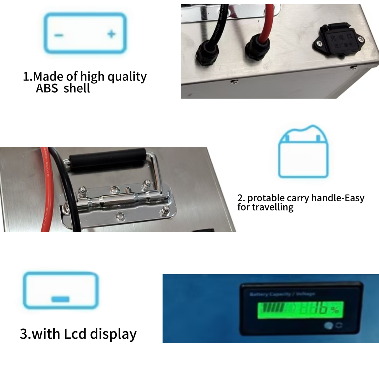 Elektrikli Araçlar için 72V 60 - 72V 60Ah Lifepo4 Battery Pack incelemesi ve fiyatı