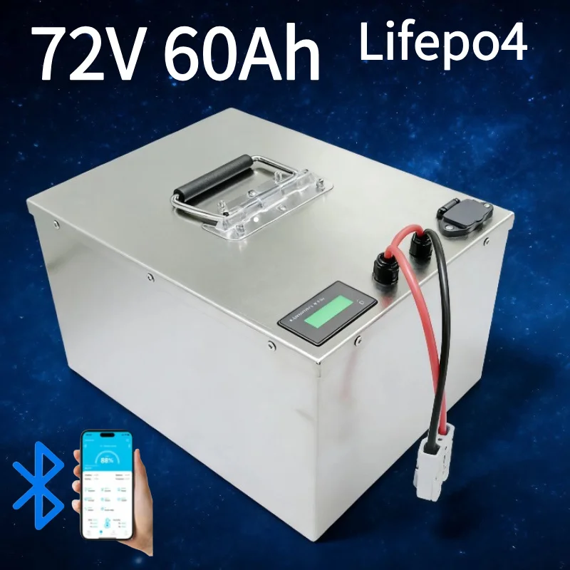 72V LiFePO4 Pil 60Ah Bluetooth - 72V 60Ah Lifepo4 Battery Pack incelemesi ve fiyatı
