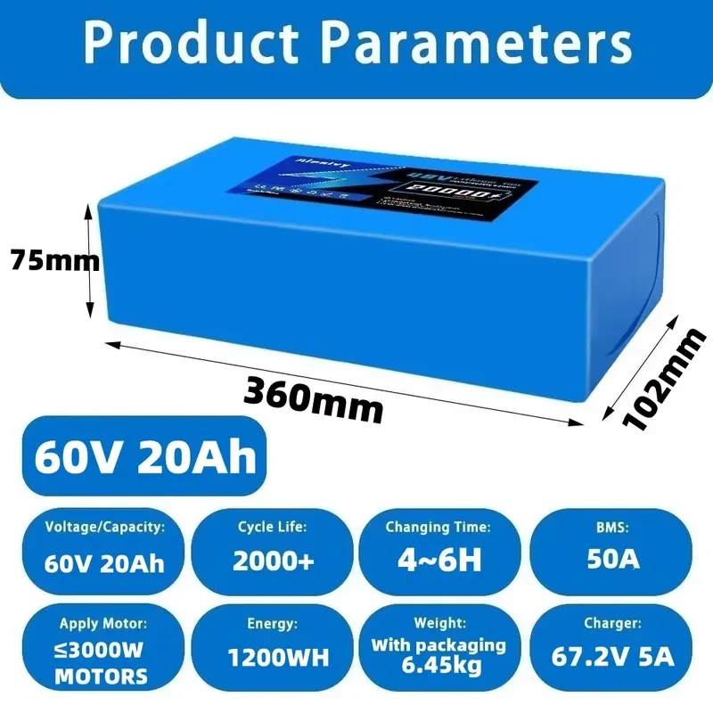 Aleaivy 60V 20AH 30AH 21700 Li - 60V 30Ah Electric Scooter Battery incelemesi ve fiyatı