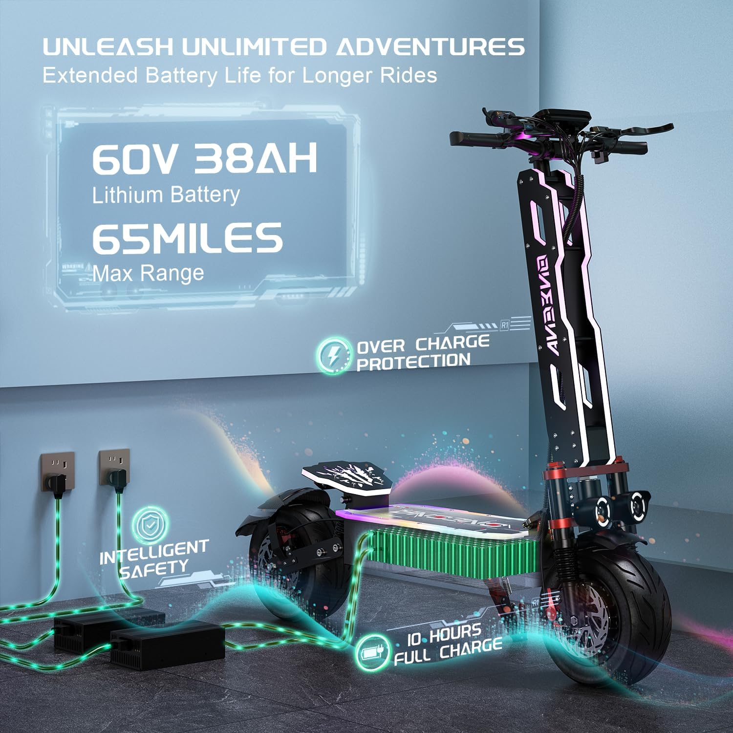 ONECNA NEW GT9 GT8 GT7 Yetişki - 60V 5600W Dual Motor Electric Scooter incelemesi ve fiyatı