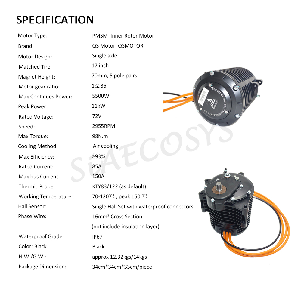 QS MOTOR 138 3000W V3 5500W Ma - Mid Drive Motor Kit 72V 3000W incelemesi ve fiyatı