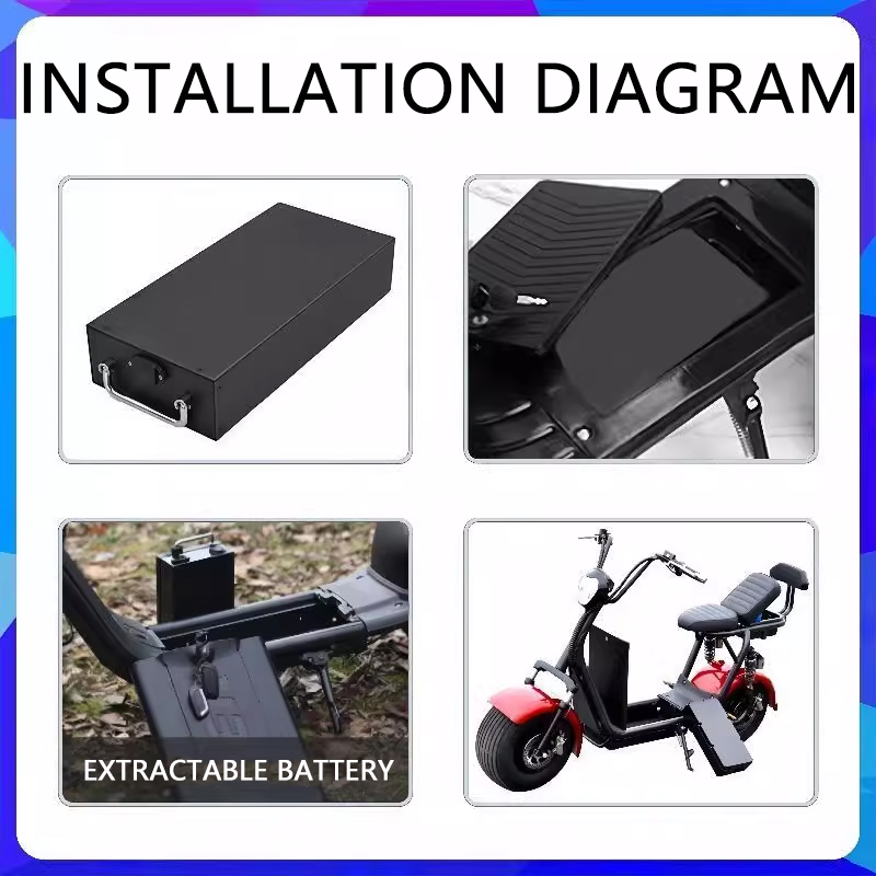 Harley pilleri için 60V 20AH - - 60V 30Ah Electric Scooter Battery incelemesi ve fiyatı