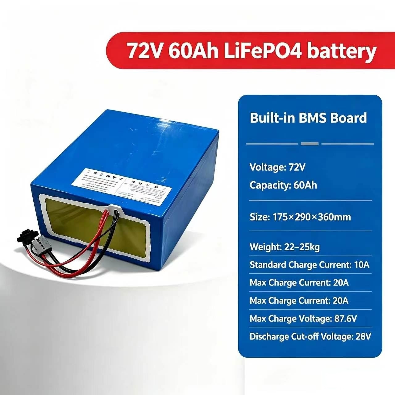 Lityum 72V 60Ah lifepo4 batary - 72V 60Ah Lifepo4 Battery Pack incelemesi ve fiyatı